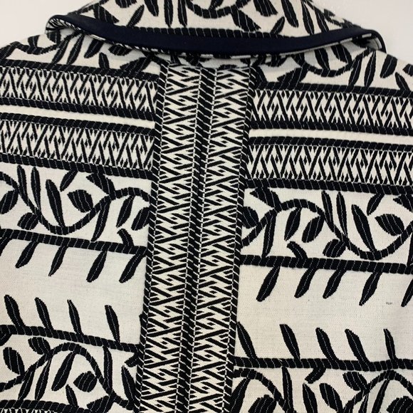Tory Burch Black and White Patterned Blazer - Picture 8 of 13